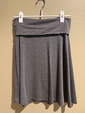 Old Navy Gray Fold-Over Waist Circle Skirt